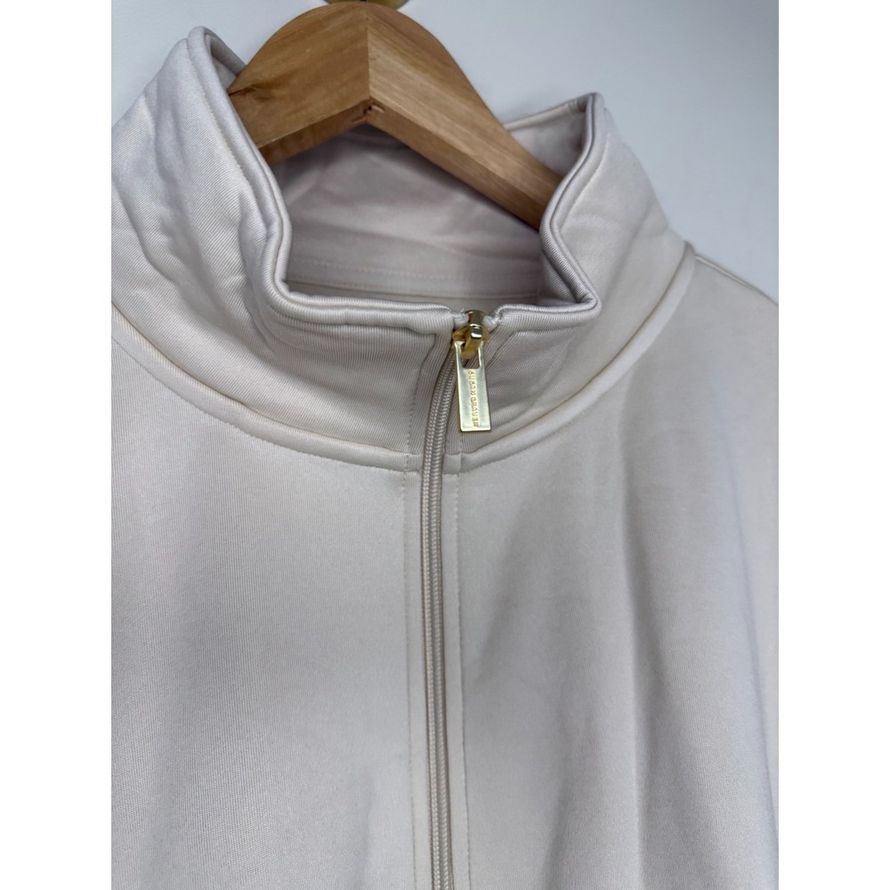 Susan Graver Chic Fleece Cinched Waist Jacket Sandshell, Size 2X #44M - Picture 6 of 11